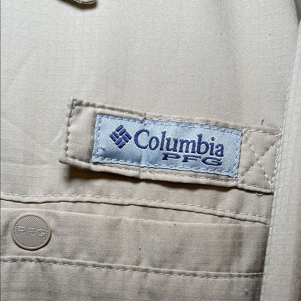 Columbia Men's Tamiami PFG Khaki Fishing Shirt XXL - Picture 3 of 6